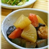 鶏ささみと大根と人参の煮物